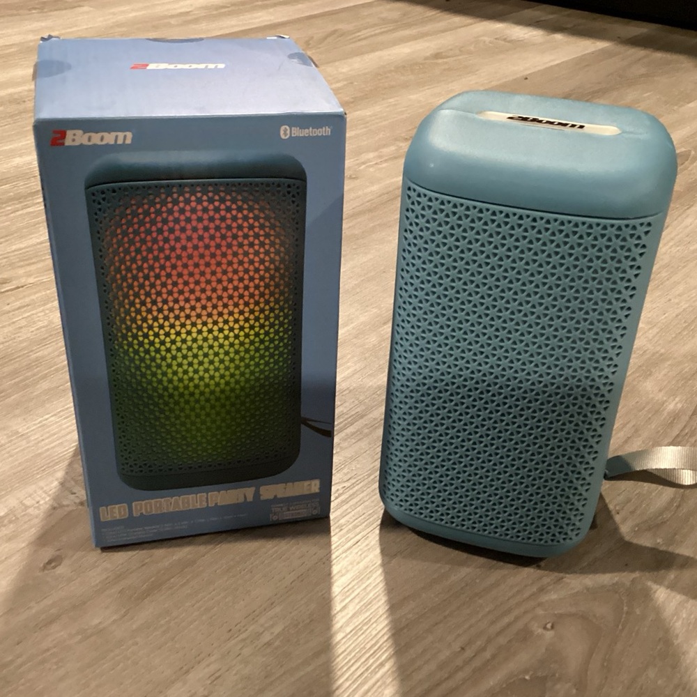 Blue LED Portable Bluetooth Party Speaker